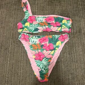 Dippin Daisys One Shoulder High Waisted Bikini Size Small